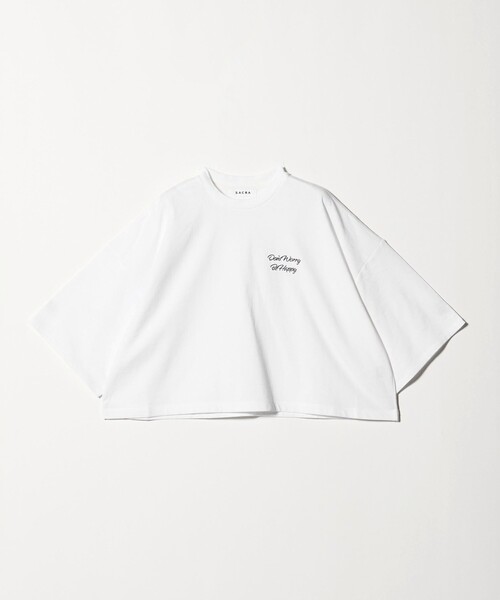3/15購入予定　tis様❁専用ページ SACRA＞メッセージプリント クロップド Tシャツ（Tシャツ