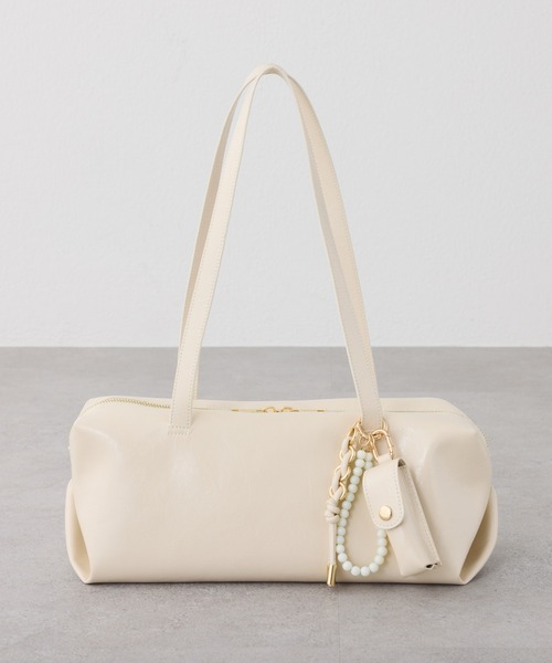 PAPILLONNER（パピヨネ）の「チャーム付きボストンバッグ（ボストンバッグ・レディース・アイボリー/ブラウン・FREE）」の7枚目の写真