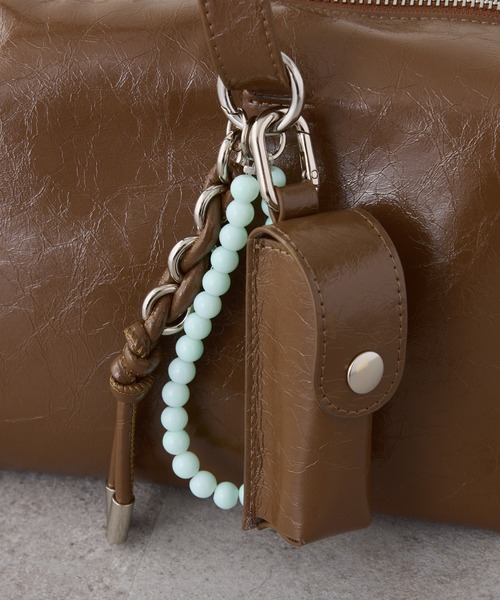 PAPILLONNER（パピヨネ）の「チャーム付きボストンバッグ（ボストンバッグ・レディース・アイボリー/ブラウン・FREE）」の11枚目の写真