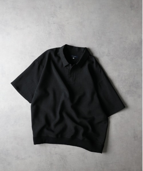 BACK NUMBER（バックナンバー）の「【BACK NUMBER】リネンライクポロ襟プルオーバーシャツ（セットアップ対応）（ポロシャツ・メンズ・ネイビー/ブラウン/ダークグレー・L/XL/M）」の2枚目の写真