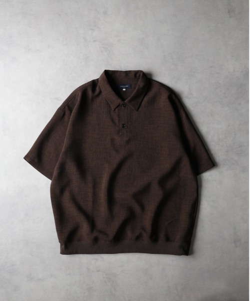 BACK NUMBER（バックナンバー）の「【BACK NUMBER】リネンライクポロ襟プルオーバーシャツ（セットアップ対応）（ポロシャツ・メンズ・ネイビー/ブラウン/ダークグレー・L/XL/M）」の17枚目の写真