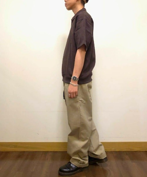 BACK NUMBER（バックナンバー）の「【BACK NUMBER】リネンライクポロ襟プルオーバーシャツ（セットアップ対応）（ポロシャツ・メンズ・ネイビー/ブラウン/ダークグレー・L/XL/M）」の10枚目の写真