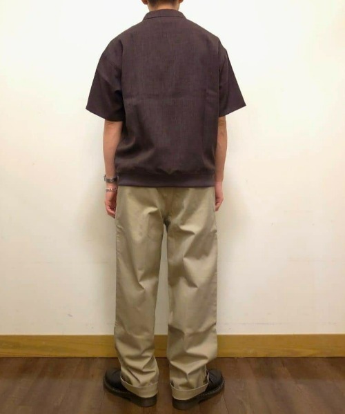 BACK NUMBER（バックナンバー）の「【BACK NUMBER】リネンライクポロ襟プルオーバーシャツ（セットアップ対応）（ポロシャツ・メンズ・ネイビー/ブラウン/ダークグレー・L/XL/M）」の11枚目の写真