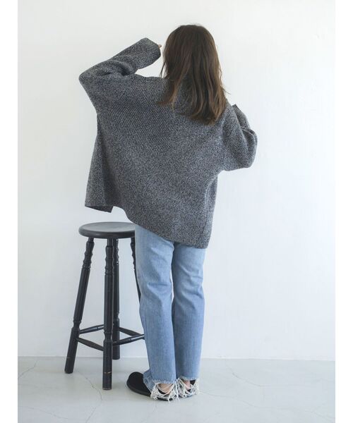 Ungrid（アングリッド）の「カラーネップニットカーディガン（カーディガン/ボレロ・レディース・ブラウン/チャコールグレー・FREE）」の9枚目の写真