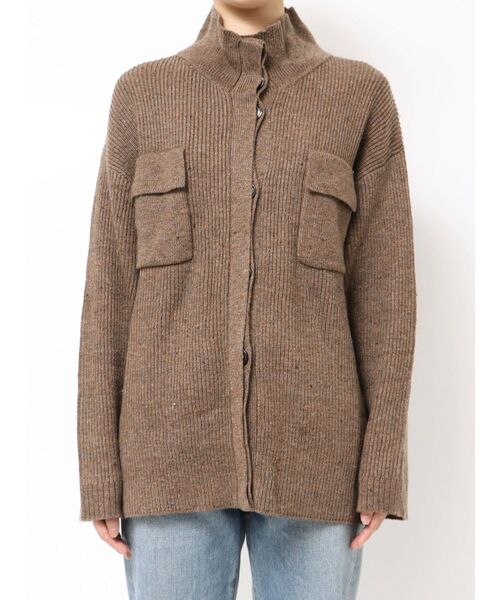 Ungrid（アングリッド）の「カラーネップニットカーディガン（カーディガン/ボレロ・レディース・ブラウン/チャコールグレー・FREE）」の14枚目の写真