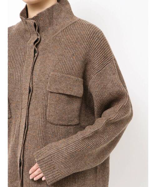 Ungrid（アングリッド）の「カラーネップニットカーディガン（カーディガン/ボレロ・レディース・ブラウン/チャコールグレー・FREE）」の18枚目の写真