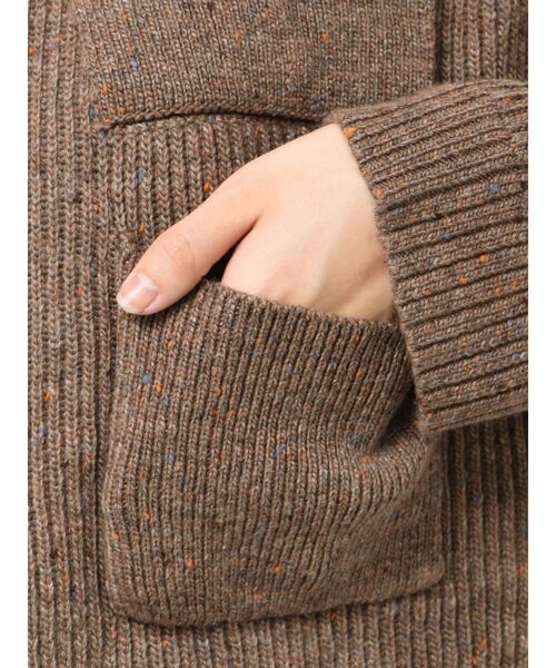 Ungrid（アングリッド）の「カラーネップニットカーディガン（カーディガン/ボレロ・レディース・ブラウン/チャコールグレー・FREE）」の19枚目の写真