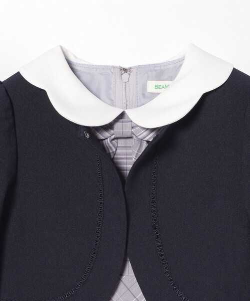 BEAMS mini（ビームスミニ）の「セレモニー ワンピース + ボレロ セット 2026SS（110～130cm）（ワンピース・キッズ・ネイビー/ホワイト系その他5・130/120/110）」の4枚目の写真
