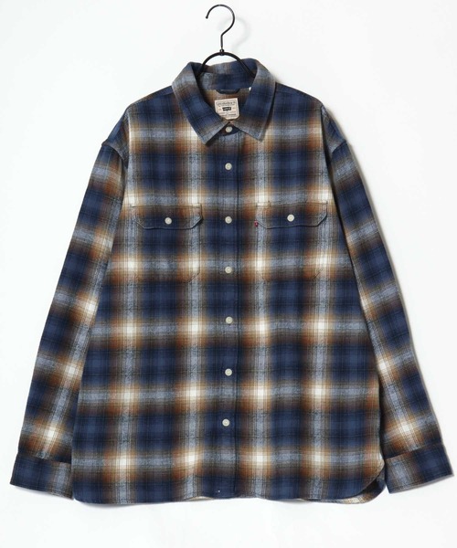 Levi's（リーバイス）の「Levi's/リーバイス JACKSON WORKER CHECK SHIRT/オーバーサイズ チェックシャツ/レギュラーカラーシャツ/レディース メンズ（シャツ/ブラウス・メンズ・ベージュ/レッド/グリーン/ブルー・M/L/XL）」の13枚目の写真