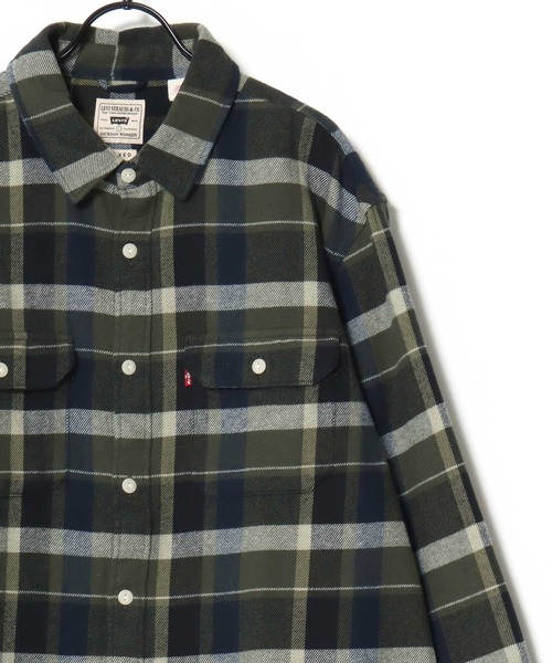 Levi's（リーバイス）の「Levi's/リーバイス JACKSON WORKER CHECK SHIRT/オーバーサイズ チェックシャツ/レギュラーカラーシャツ/レディース メンズ（シャツ/ブラウス・メンズ・ベージュ/レッド/グリーン/ブルー・M/L/XL）」の6枚目の写真
