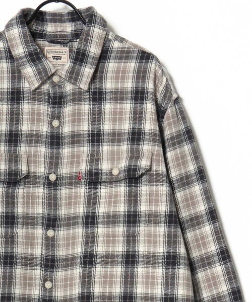 Levi's（リーバイス）の「Levi's/リーバイス JACKSON WORKER CHECK SHIRT/オーバーサイズ チェックシャツ/レギュラーカラーシャツ/レディース メンズ（シャツ/ブラウス・メンズ・ベージュ/レッド/グリーン/ブルー・M/L/XL）」の5枚目の写真