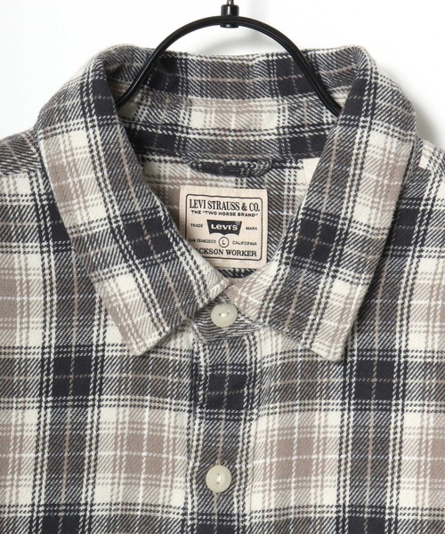 Levi's（リーバイス）の「Levi's/リーバイス JACKSON WORKER CHECK SHIRT/オーバーサイズ チェックシャツ/レギュラーカラーシャツ/レディース メンズ（シャツ/ブラウス・メンズ・ベージュ/レッド/グリーン/ブルー・M/L/XL）」の17枚目の写真