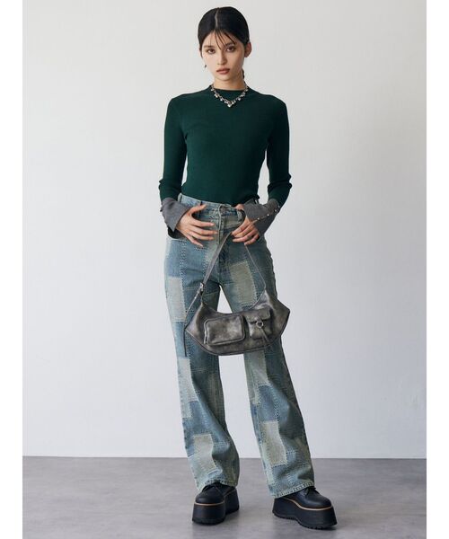 MURUA（ムルーア）の「ダブルポケットショルダーバッグ（ショルダーバッグ・レディース・キャメル/グレー・FREE）」の14枚目の写真