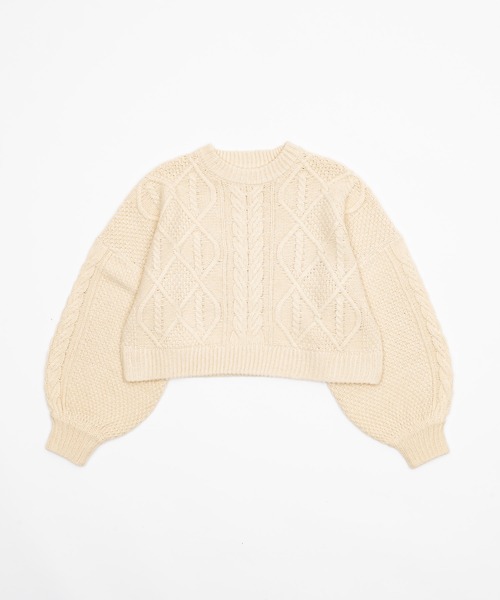 short cable knit/ショートケーブルニット（ニット/セーター）｜OLUN