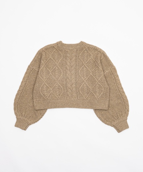 short cable knit/ショートケーブルニット（ニット/セーター）｜OLUN