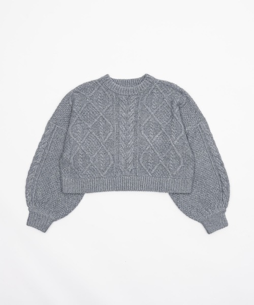 short cable knit/ショートケーブルニット（ニット/セーター）｜OLUN