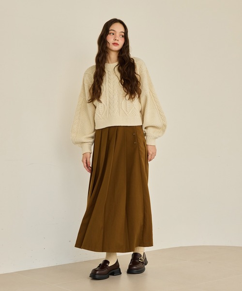 short cable knit/ショートケーブルニット（ニット/セーター）｜OLUN