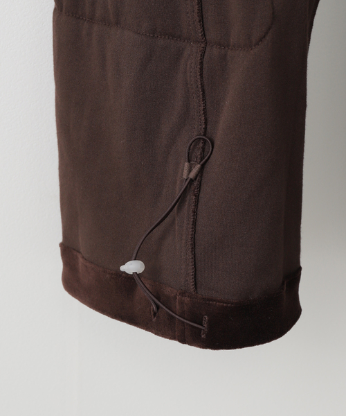 OPEN YY / オープンワイワイ】ROLLED WAIST VELOUR CARGO PANTS