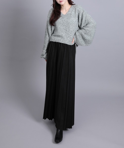 aimoha(アイモハ)の「カットスエードプリーツスカート(スカート・レディース・ブラウン/グレー/アイボリー/ブラック・FREE)」の16枚目の写真