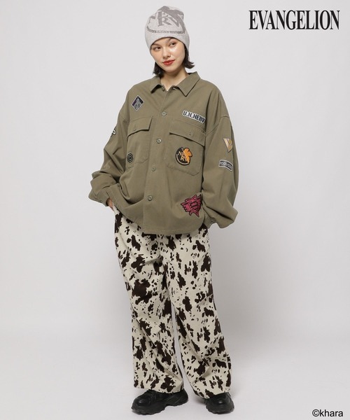niko and...（ニコアンド）の「【EVANGELION(エヴァンゲリオン)】コラボミリタリーシャツジャケット（ミリタリージャケット・メンズ・ブラック/カーキ・MEDIUM/LARGE）」の14枚目の写真