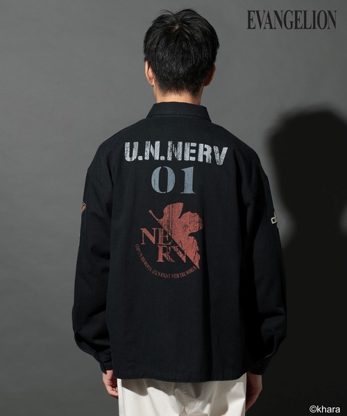セール】【EVANGELION(エヴァンゲリオン)】コラボミリタリーシャツ