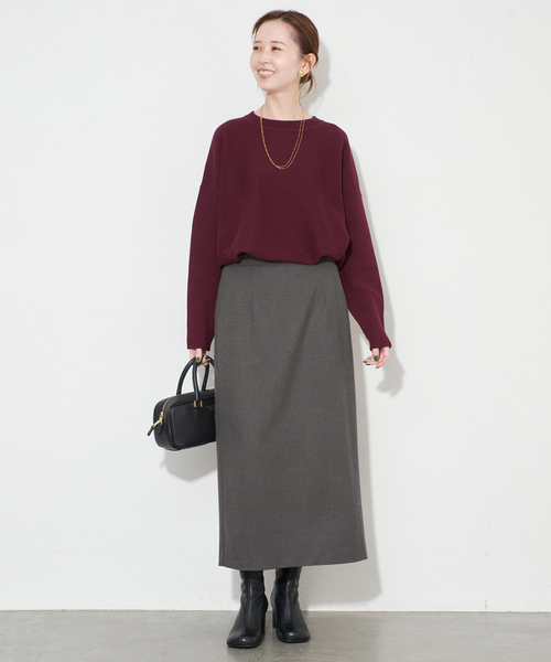 スローブイエナ　SLOBE IENA ウールミックスイージースカート セール】《吸湿発熱/3サイズ展開》ウールミックスイージースカート