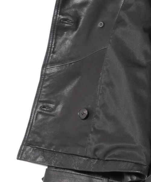 ALLSAINTS(オールセインツ)の「REED CROPPED LEATHER TRENCH | REED クロップド レザー トレンチ(トレンチコート・レディース・ブラック・S/M/XS)」の9枚目の写真