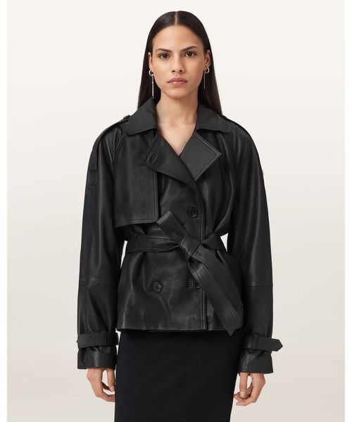セール】REED CROPPED LEATHER TRENCH | REED クロップド レザー