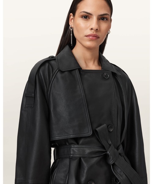 セール】REED CROPPED LEATHER TRENCH | REED クロップド レザー