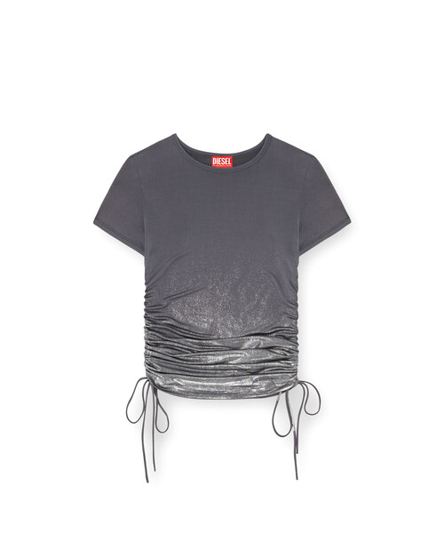 DIESEL(ディーゼル)の「ウィメンズ 半袖トップ T-REY(Tシャツ/カットソー・レディース・グレー系その他/ブラウン・LARGE/MEDIUM/SMALL/X-SMALL/X-LARGE)」の6枚目の写真