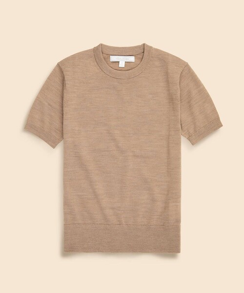 BROOKS BROTHERS(ブルックスブラザーズ)の「メリノウール ショートスリーブ クルーネックセーター(ニット/セーター・レディース・アイボリー/グレー/キャメル/レッド/ダークグリーン・MEDIUM/SMALL/LARGE/X-SMALL)」の4枚目の写真
