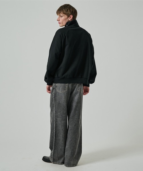 JOHN LAWRENCE SULLIVAN（ジョンローレンスサリバン）の「【JOHN LAWRENCE SULLIVAN】WASHED DENIM WIDE PANTS（デニムパンツ・メンズ・ブラック/インディゴブルー・44/46）」の5枚目の写真