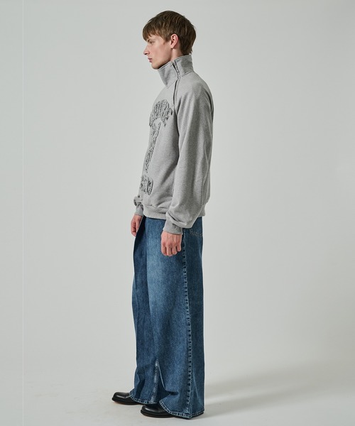 JOHN LAWRENCE SULLIVAN（ジョンローレンスサリバン）の「【JOHN LAWRENCE SULLIVAN】WASHED DENIM WIDE PANTS（デニムパンツ・メンズ・ブラック/インディゴブルー・44/46）」の7枚目の写真