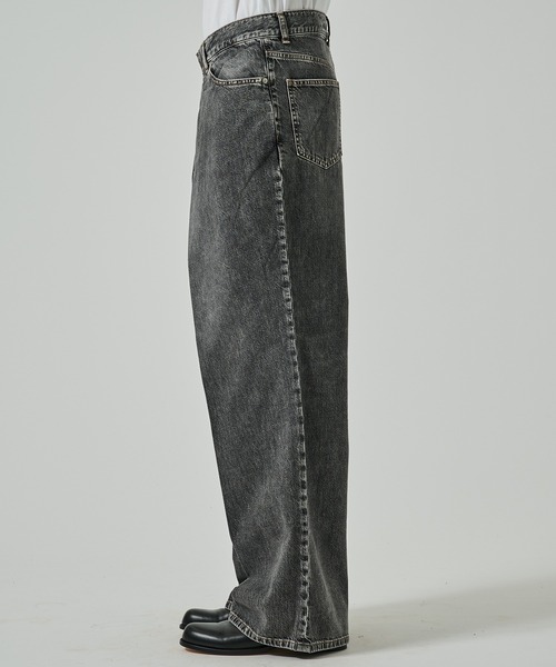 セール】【JOHN LAWRENCE SULLIVAN】WASHED DENIM WIDE PANTS（デニム