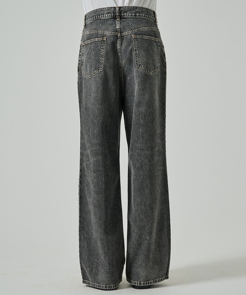 セール】【JOHN LAWRENCE SULLIVAN】WASHED DENIM WIDE PANTS（デニム