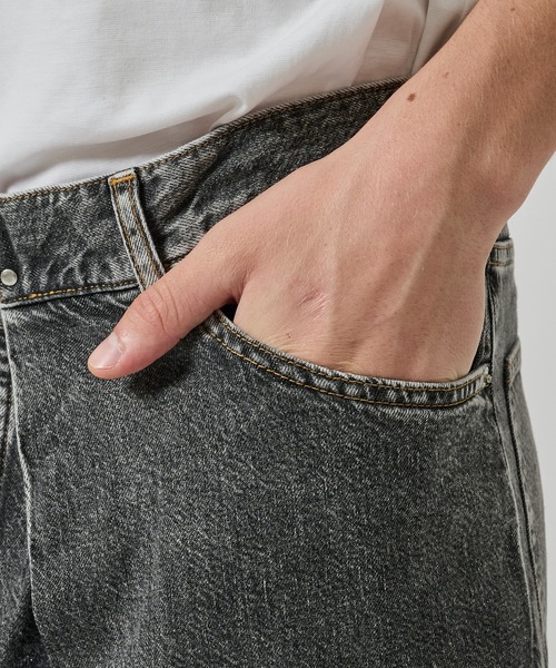 セール】【JOHN LAWRENCE SULLIVAN】WASHED DENIM WIDE PANTS（デニム