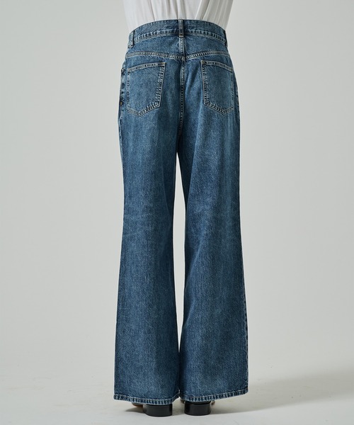 セール】【JOHN LAWRENCE SULLIVAN】WASHED DENIM WIDE PANTS（デニム