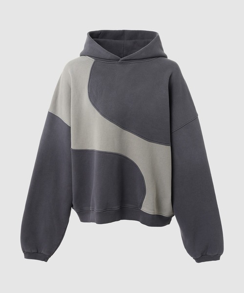 ERL（イーアールエル）の「MEN VENICE CHECKER SLEEVE HOODIE KN