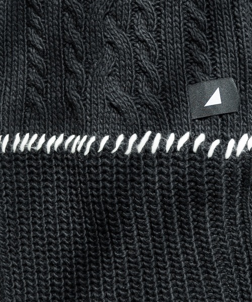 cii（シー）の「patchwork volume muffler / パッチワークボリュームマフラー（マフラー・メンズ・ホワイト/ベージュ/グレー/ブラック・FREE）」の10枚目の写真