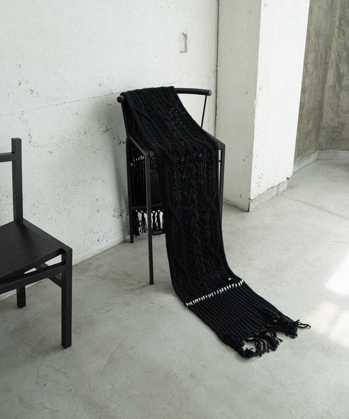 cii（シー）の「patchwork volume muffler / パッチワークボリュームマフラー（マフラー・メンズ・ホワイト/ベージュ/グレー/ブラック・FREE）」の11枚目の写真