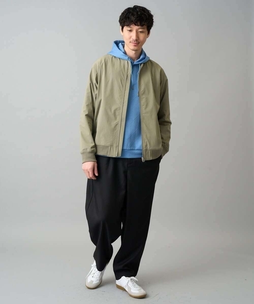 a.v.v（アーヴェヴェ）の「【イージーケア/毛玉になりにくい】幾何ジャカードプルオーバーパーカー【ストレッチ/洗濯機で洗える】（パーカー・メンズ・ブルー/ブラック/レッド/ライトグレー/ピンク/ダークインディゴブルー・46/48/50）」の8枚目の写真