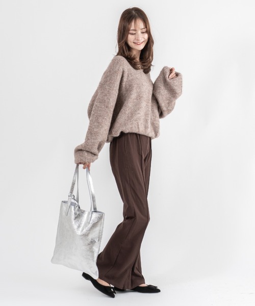 andrea cardone(アンドレアカルドネ)の「【andrea cardone/アンドレアカルドネ】レザー メタリック トートバッグ ミニポーチ付き イタリア製(トートバッグ・レディース・シルバー・FREE)」の14枚目の写真