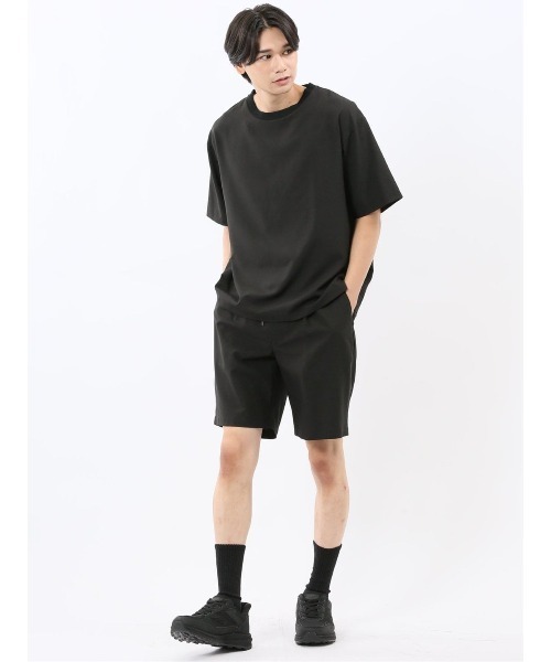 m.f.editorial（エムエフエディトリアル）の「【ストレッチ 吸水速乾 防シワ】m.f.エディトリアル メンズ circle motion air2 クルー 半袖 Tシャツ(セットアップ可能)（Tシャツ/カットソー・メンズ・グレー系その他2/ブラック・MEDIUM/LARGE）」の8枚目の写真