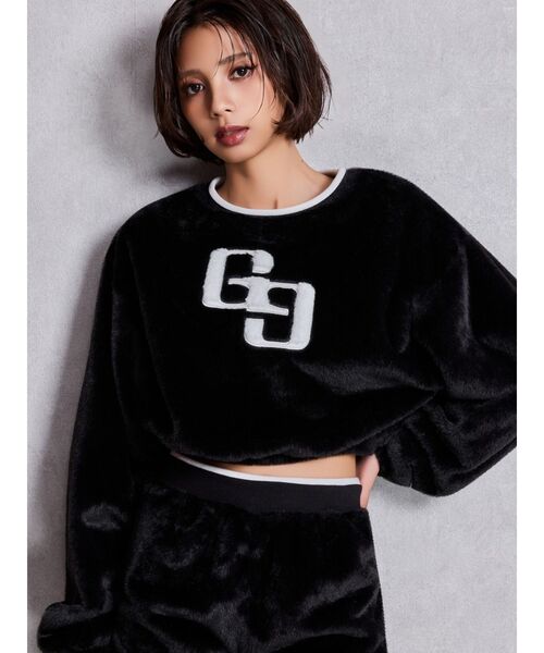 GYDA(ジェイダ)の「GG ECO FURショートトップス(Tシャツ/カットソー・レディース・ピンク/ベージュ/オフホワイト/ブラック・FREE)」の5枚目の写真