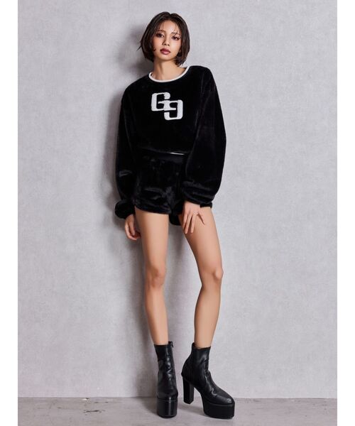 GYDA(ジェイダ)の「GG ECO FURショートトップス(Tシャツ/カットソー・レディース・ピンク/ベージュ/オフホワイト/ブラック・FREE)」の7枚目の写真