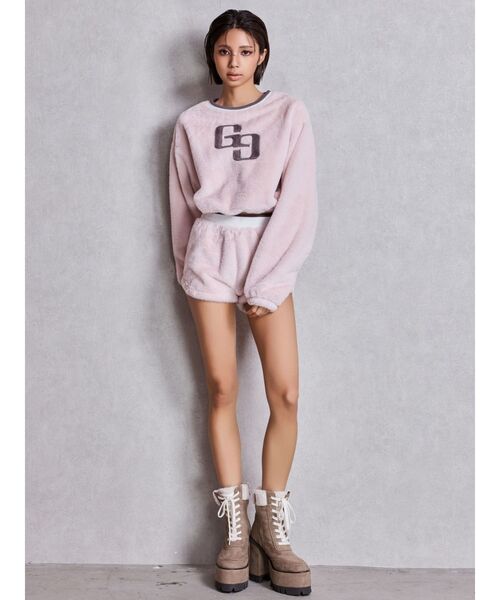 GYDA(ジェイダ)の「GG ECO FURショートトップス(Tシャツ/カットソー・レディース・ピンク/ベージュ/オフホワイト/ブラック・FREE)」の12枚目の写真