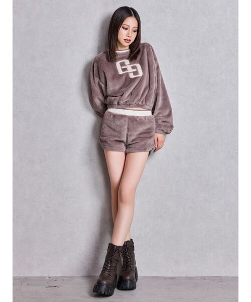 GYDA(ジェイダ)の「GG ECO FURショートトップス(Tシャツ/カットソー・レディース・ピンク/ベージュ/オフホワイト/ブラック・FREE)」の21枚目の写真