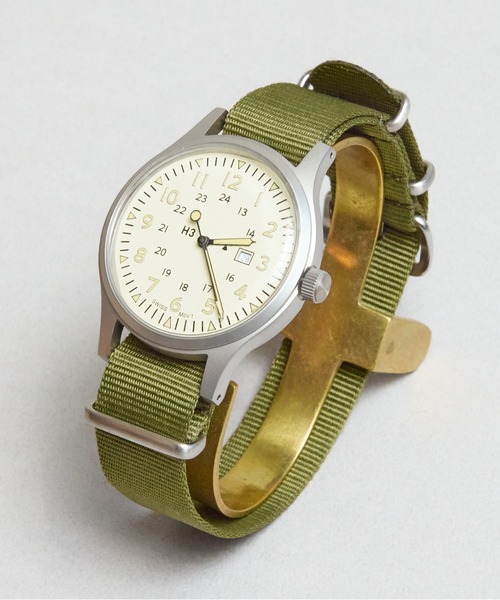 COMMON WARE(コモンウェアー)の「Naval military watch Mil.-01C US Army Type(アナログ腕時計・メンズ・ブラック/ブラック系その他/カーキ・FREE)」の3枚目の写真