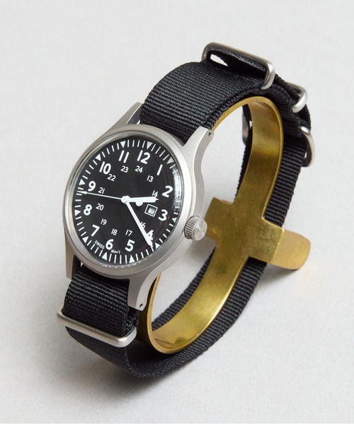 COMMON WARE(コモンウェアー)の「Naval military watch Mil.-01C US Army Type(アナログ腕時計・メンズ・ブラック/ブラック系その他/カーキ・FREE)」の1枚目の写真