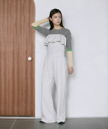 Firsthand（ファーストハンド）の「Firsthand/ファーストハンド オーガニックコットン 2WAY ベアフリル オールインワン / 裏毛スウェット（つなぎ/オールインワン・レディース）」